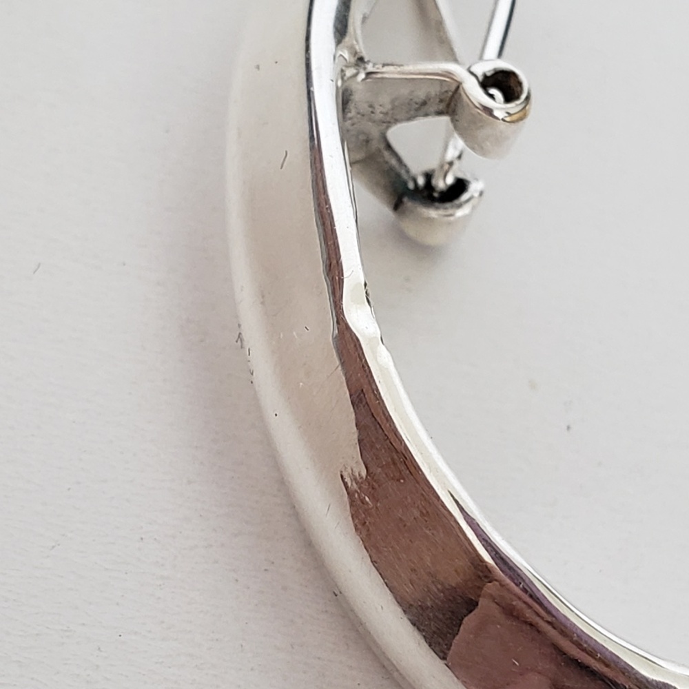 E&L Israel Sterling Silver Electroform Drop Earrings - Picture 7 of 8